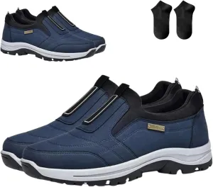 Daladder Walking Shoes,Men's Comfortable Waterproof Breathable Orthopedic Sneaker,Outdoor Lightweight Non Slip Hiking Loafers