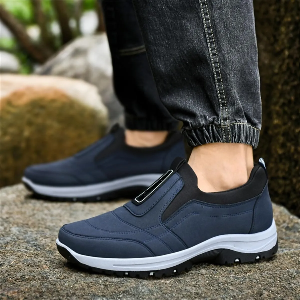 Daladder Walking Shoes,Men's Comfortable Waterproof Breathable Orthopedic Sneaker,Outdoor Lightweight Non Slip Hiking Loafers