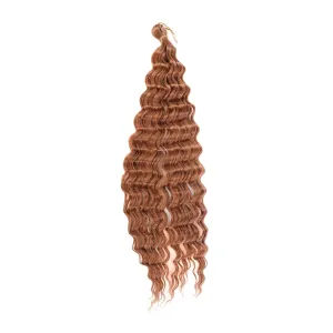 Deep Wave Crochet Hair Auburn Synthetic Water Wave Crochet Hair for Goddess 22Inch 3 Packs Wet and Wavy Braiding Hair Pre Stretched