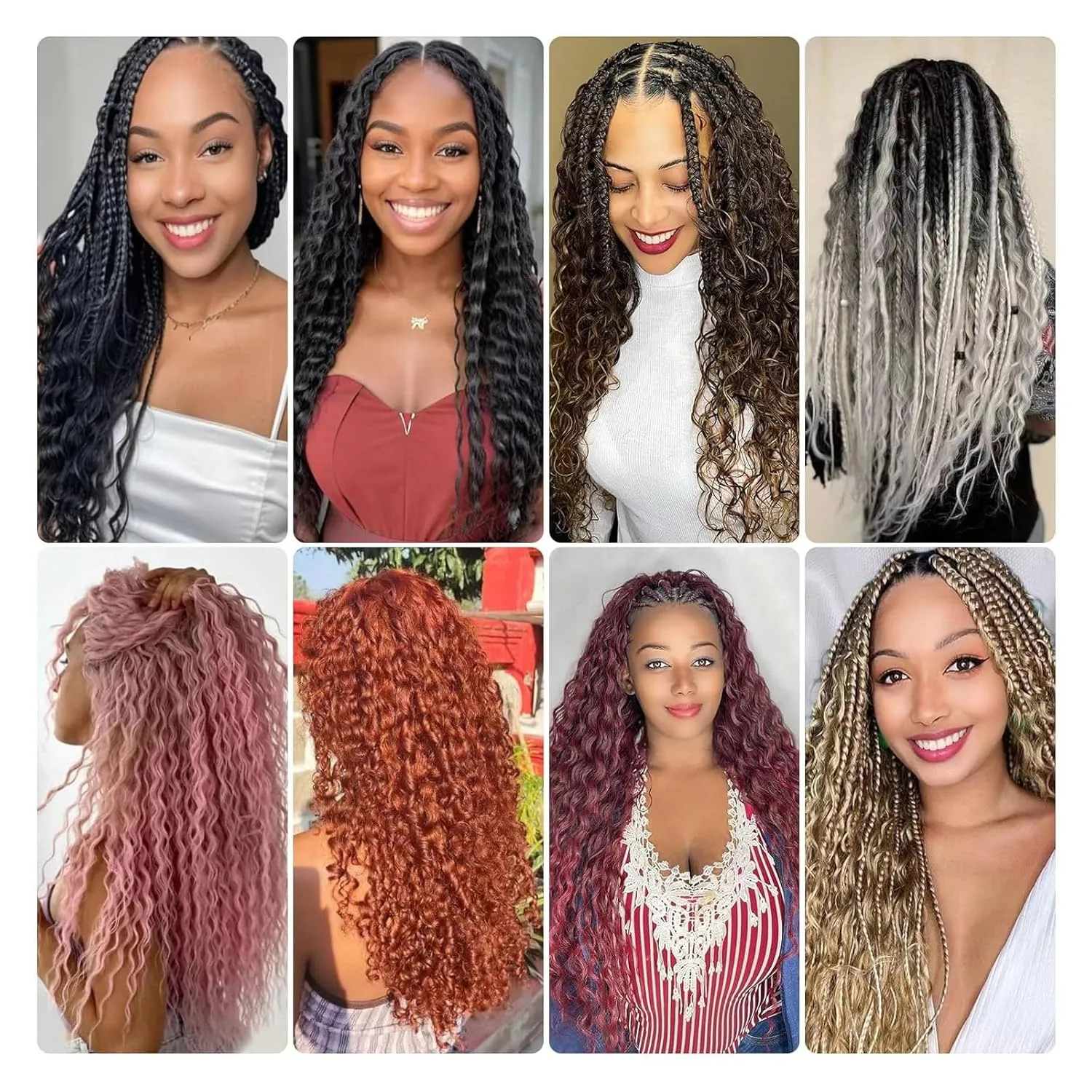 Deep Wave Crochet Hair Auburn Synthetic Water Wave Crochet Hair for Goddess 22Inch 3 Packs Wet and Wavy Braiding Hair Pre Stretched