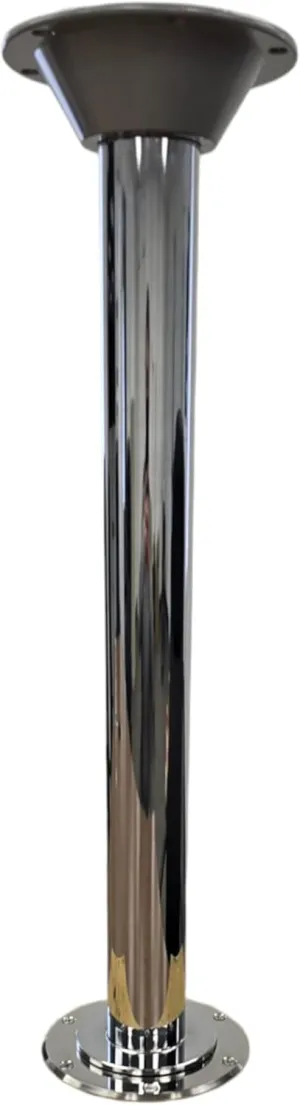 Detachable Flat Surface Mount Boat Table Post System – Stainless Steel Tabletop Post with Mounting Brackets – Flat Mounting Plate for Easy Walk-Over Access – Comes in Chrome,Silver & Black Options