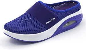 Diabetic Air-Cushion Slip-On Walking Shoes, Orthopedic Diabetic Slippers, with Arch-Support for Women