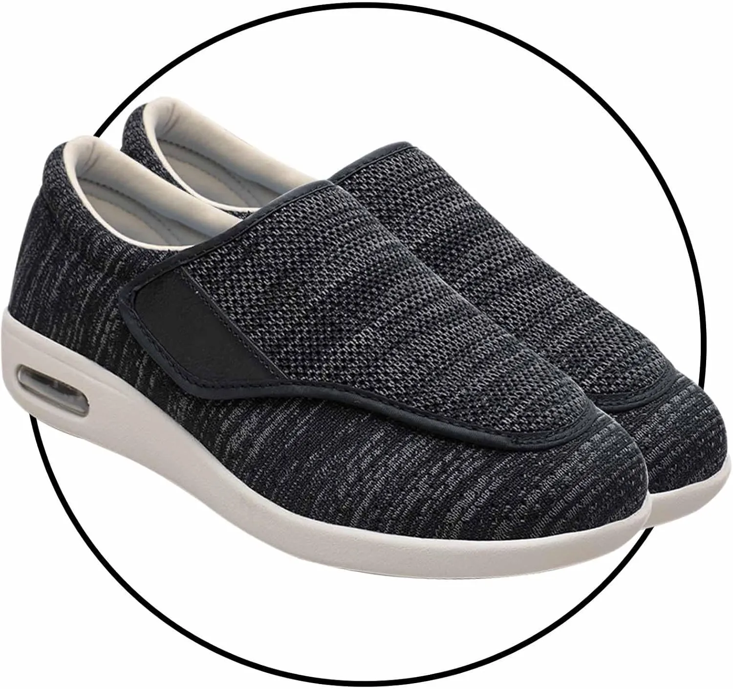 Diabetic Shoes for Men Extra Wide Width Adjustable Closure Walking Shoes Lightweight Loafer Slip On Boat Wide Fit Trainers Men Slip-on Sneakers for Men