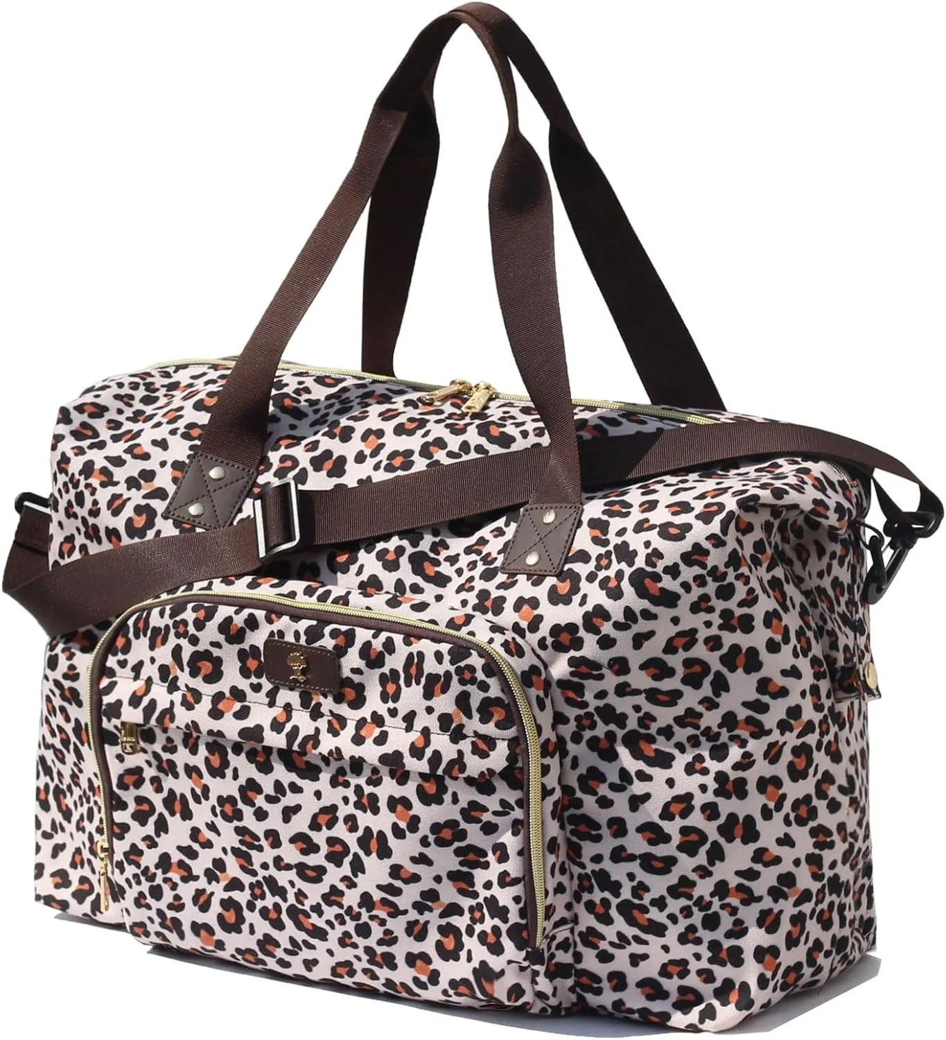 Diaper Bag Tote, Travel Overnight Carry-on Duffel Gym Bag, Multifunction Linen Canvas Dry Wet Maternity weekender