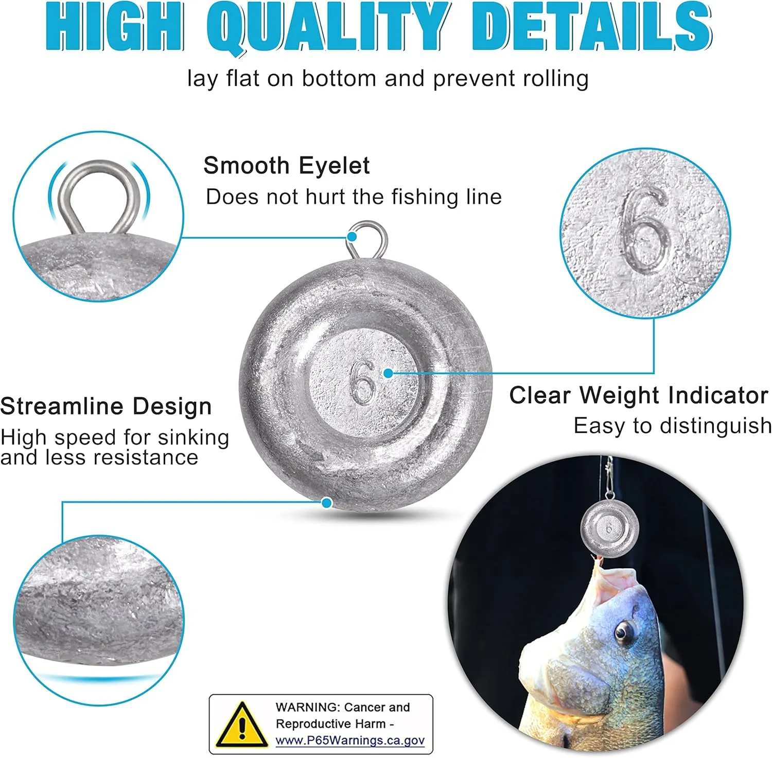 Disc Sinkers Fishing Weights,Coin Sinkers Weights Saltwater Surf Fishing Weights Catfishing Gear Tackle 8oz 6oz 5oz 4oz 3oz 2oz 1oz
