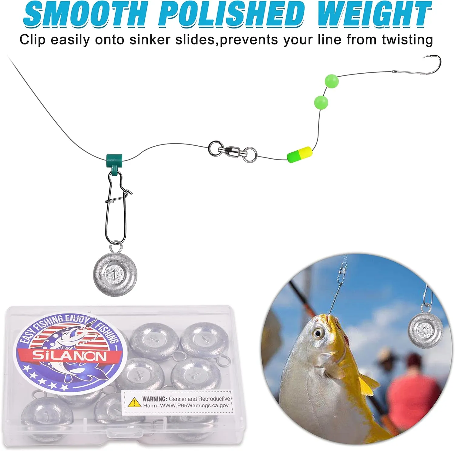 Disc Sinkers Fishing Weights,Coin Sinkers Weights Saltwater Surf Fishing Weights Catfishing Gear Tackle 8oz 6oz 5oz 4oz 3oz 2oz 1oz
