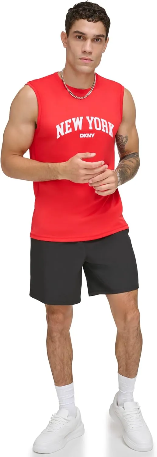 DKNY Men's Sleeveless Quick Dry 40  Protection UPF Active Top