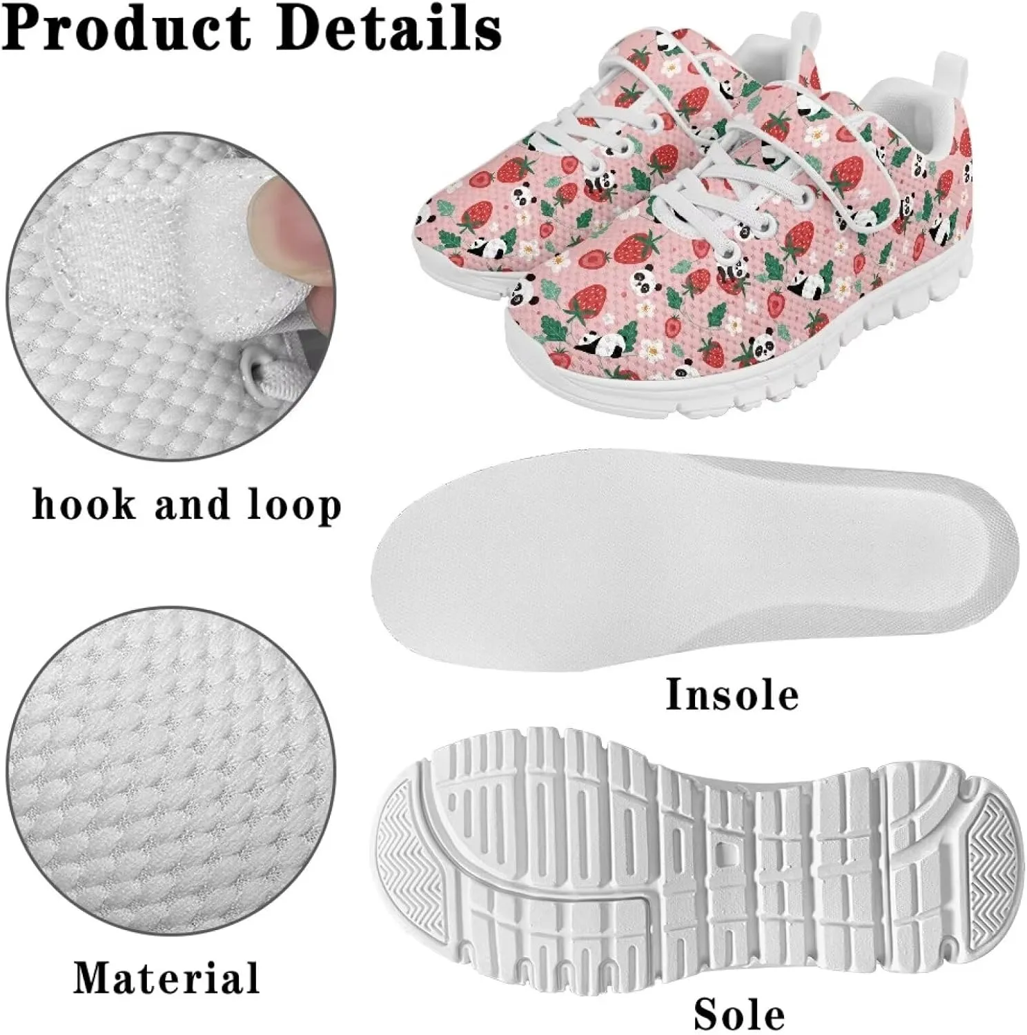 Doojoayie Slip On Shoes for Girls Soft Sole School Tennis Shoes Hook and Loop