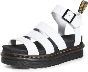 Dr. Martens Women's Blaire Fisherman Sandal, White Hydro Leather,