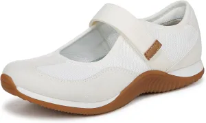 Dr. Scholl's Womens Goodie Mary Jane Flat White Tofu Fabric 9 M