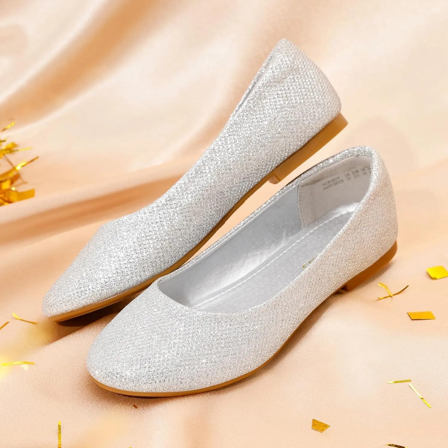 DREAM PAIRS Girls Dress Shoes Slip on Ballerina Flats for Wedding/Party