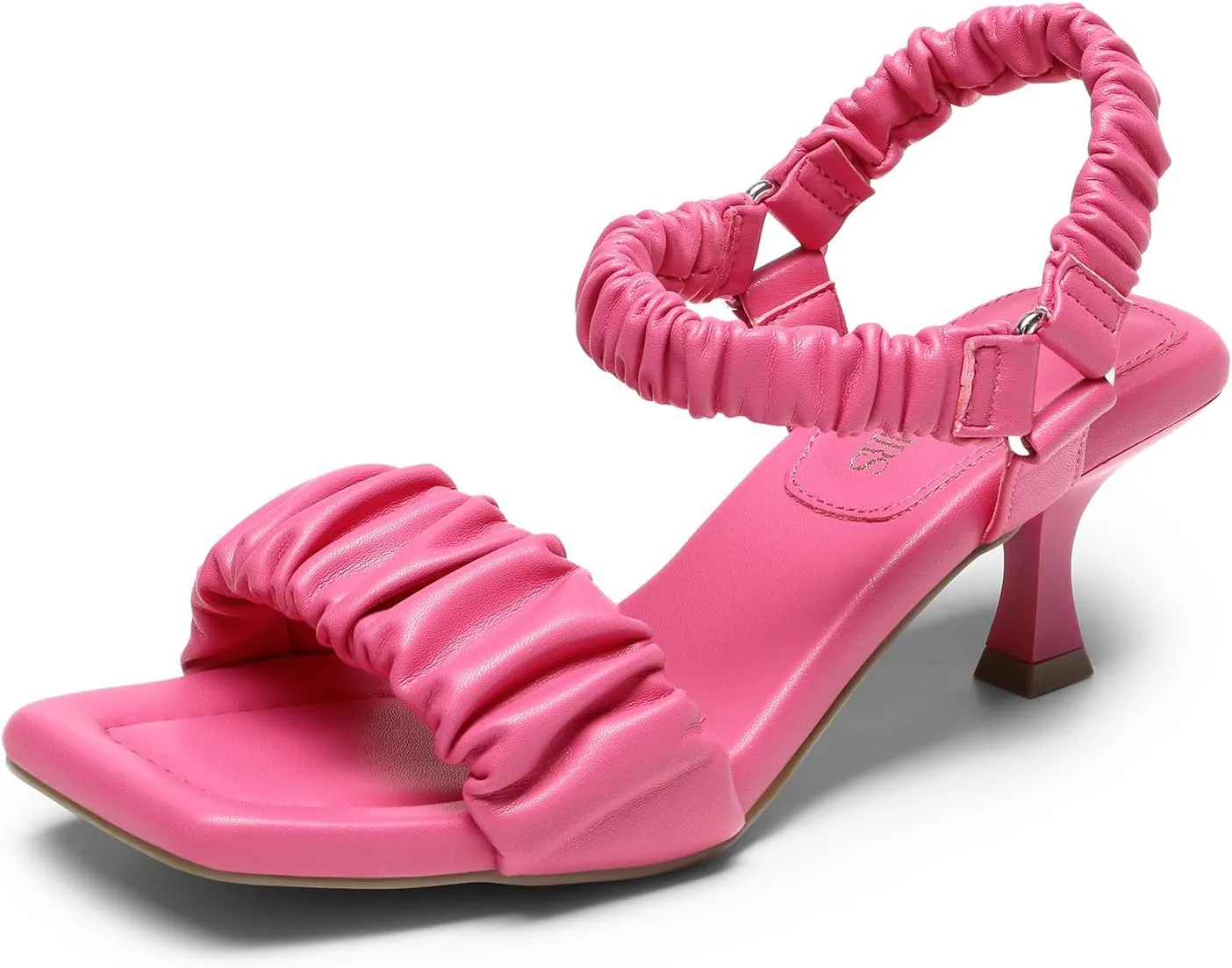 DREAM PAIRS Kitten Heels for Women Comfortable Low Heels Sandals Suqare Open Toe Cute Wedding Party Evening Prom Dance Strap Dress Pump Sandals Shoes