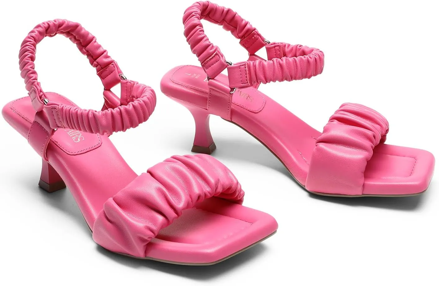 DREAM PAIRS Kitten Heels for Women Comfortable Low Heels Sandals Suqare Open Toe Cute Wedding Party Evening Prom Dance Strap Dress Pump Sandals Shoes