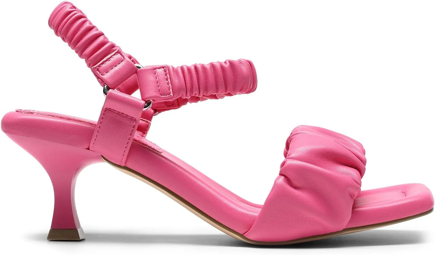 DREAM PAIRS Kitten Heels for Women Comfortable Low Heels Sandals Suqare Open Toe Cute Wedding Party Evening Prom Dance Strap Dress Pump Sandals Shoes