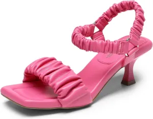 DREAM PAIRS Kitten Heels for Women Comfortable Low Heels Sandals Suqare Open Toe Cute Wedding Party Evening Prom Dance Strap Dress Pump Sandals Shoes