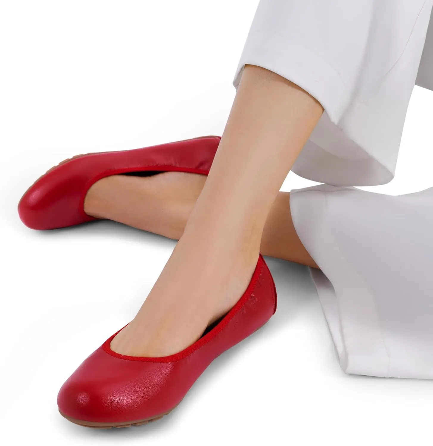 DREAM PAIRS Women’s Ballet Flats Foldable Round Toe Dressy Comfortable Slip On Dress Shoes