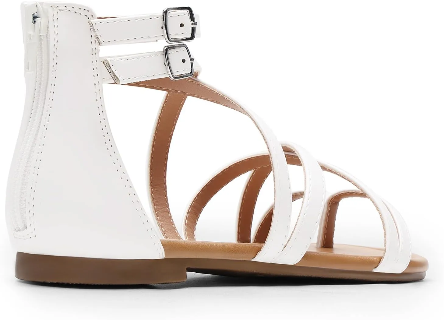 DREAM PAIRS Women's Dressy Gladiator Summer Cross Strappy Sandals Comfort Flat Casual Beach Fisherman Thong Sandals