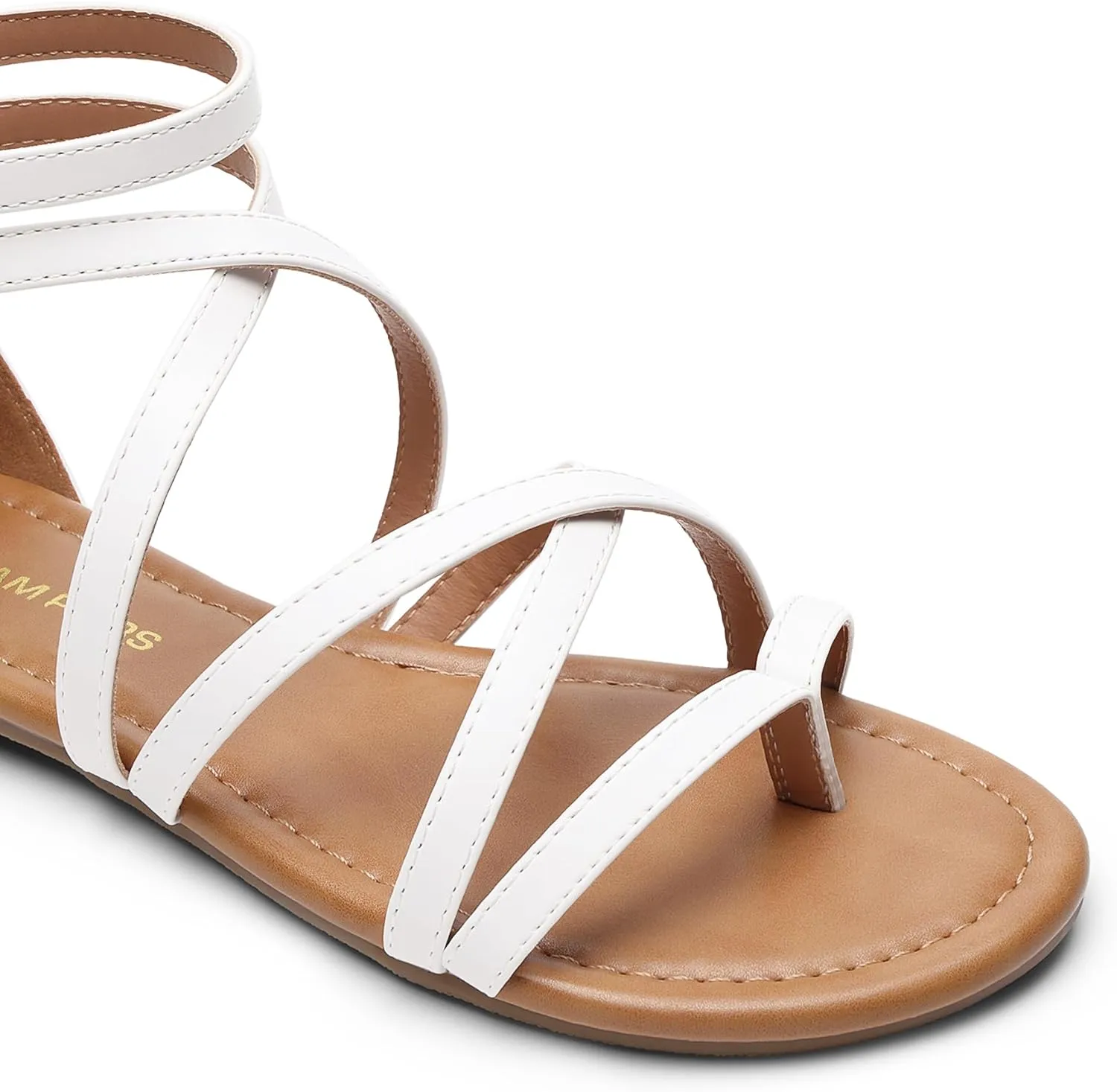 DREAM PAIRS Women's Dressy Gladiator Summer Cross Strappy Sandals Comfort Flat Casual Beach Fisherman Thong Sandals