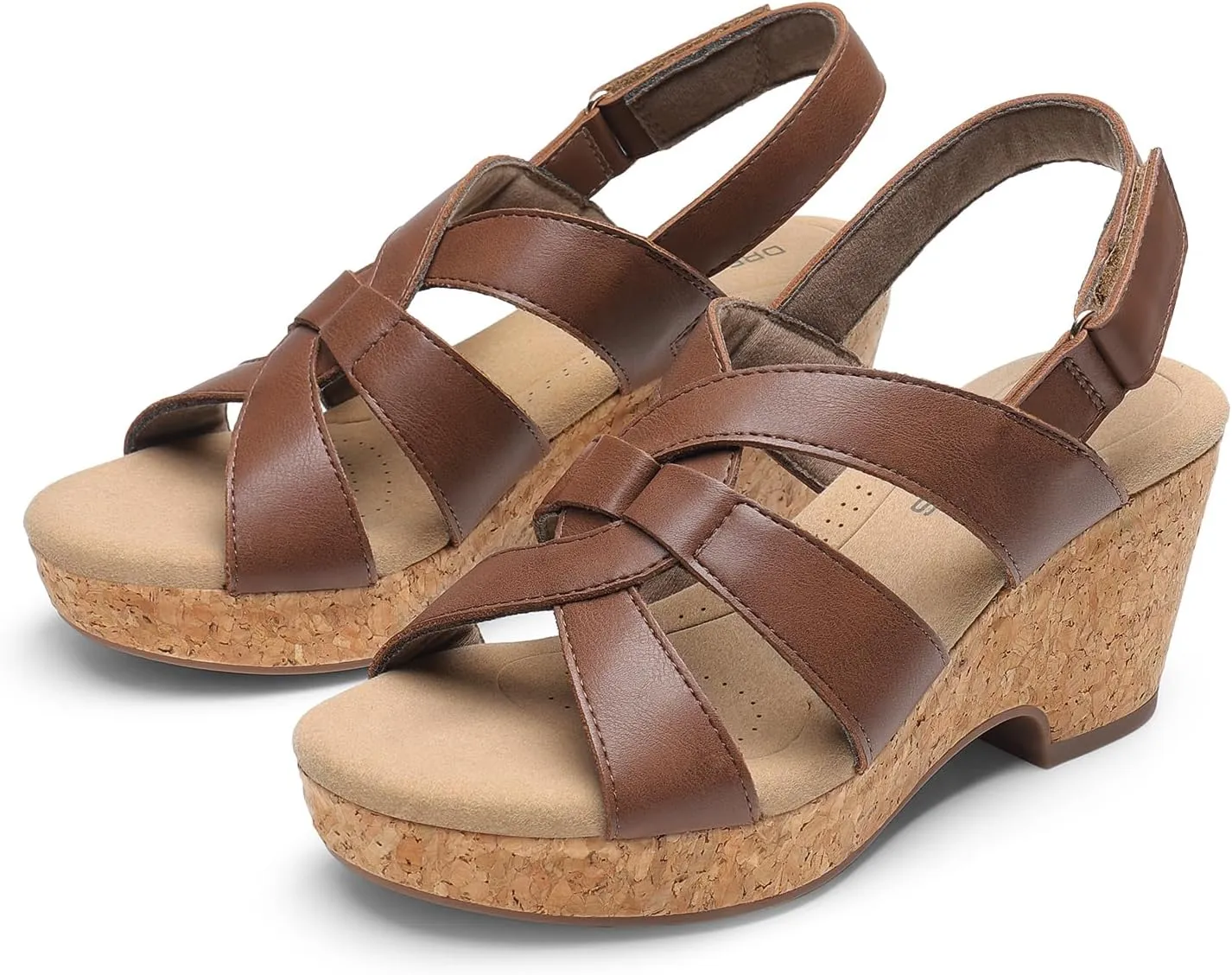 DREAM PAIRS Women's Wedge Sandals Comfortable Open Toe Platform Casual Dressy Cork Summer Dress Shoes
