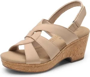 DREAM PAIRS Women's Wedge Sandals Comfortable Open Toe Platform Casual Dressy Cork Summer Dress Shoes