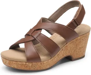 DREAM PAIRS Women's Wedge Sandals Comfortable Open Toe Platform Casual Dressy Cork Summer Dress Shoes
