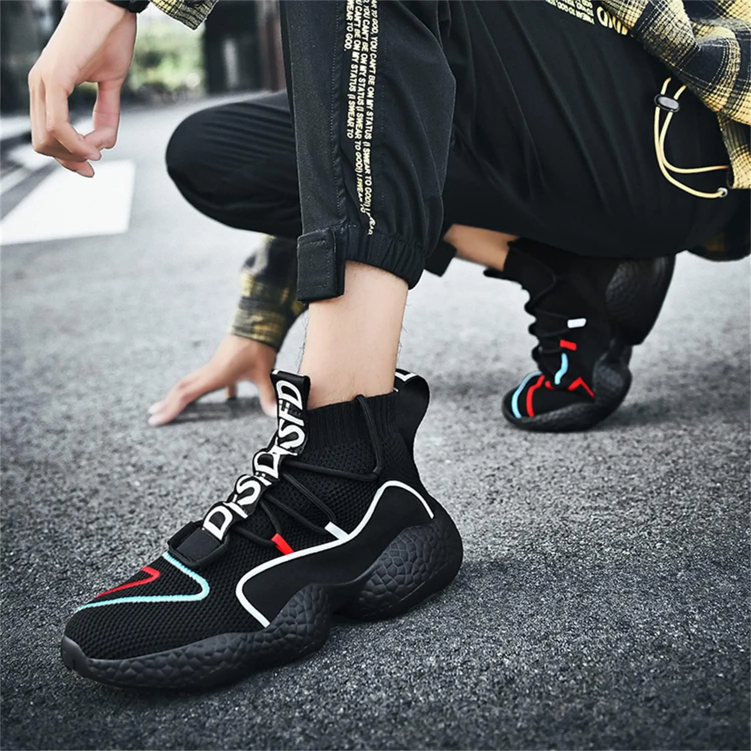 DRESER Couple Shoes High top Men's Socks Shoes Running Light Breathable Casual Women's Sports Shoes Fashion Sports Shoes Climbing Shoes