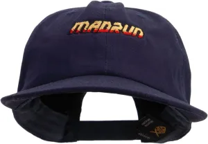 e4Hats.com Madrun Race Embroidered Unconstructed High Profile Cotton Flat Bill Cap