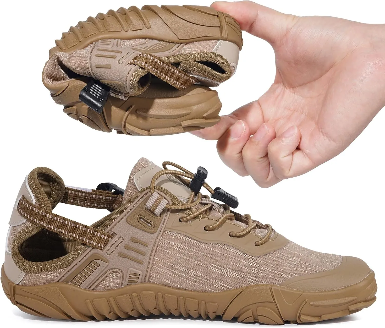 Eagsouni Womens Mens Water Shoes Quick Dry Sport Aqua Shoes Barefoot Non-Slip Outdoor Hiking Sandals with Wide Toe Box & Arch Support