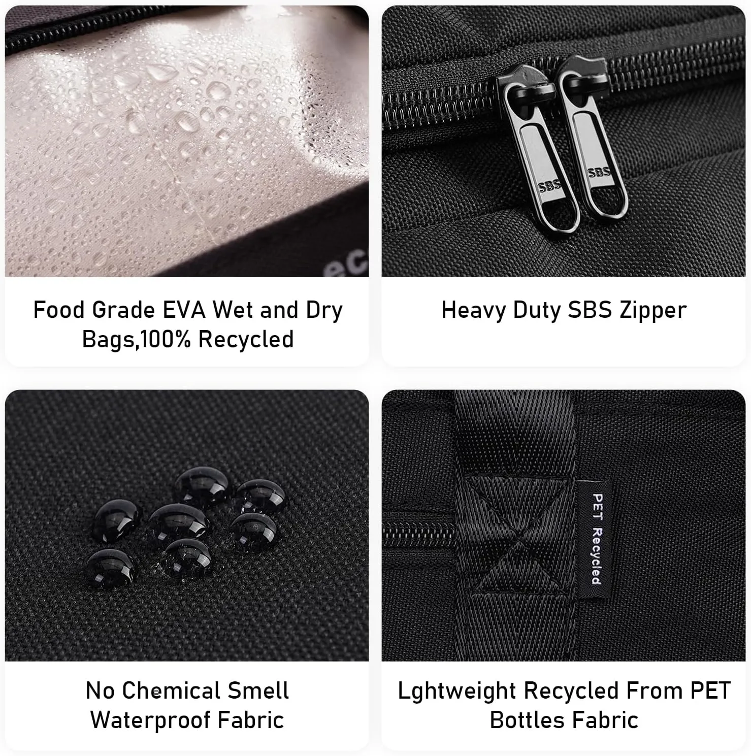ECOHUB For Spirit Airlines Personal Item Bag 18x14x8 Travel Duffel Bags with Laptop Compartment & Shoe Bag Underseat Carry on Handbag with Wet Pocket, 30L (Black)