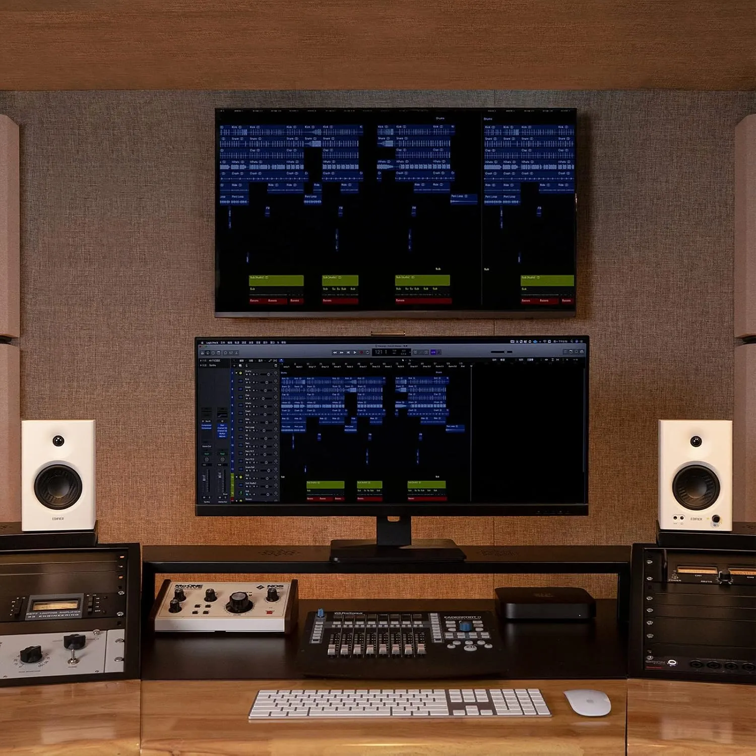 Edifier MR4 Powered Studio Monitor Speakers, 4" Active Near-Field Monitors Speaker - White (Pair)