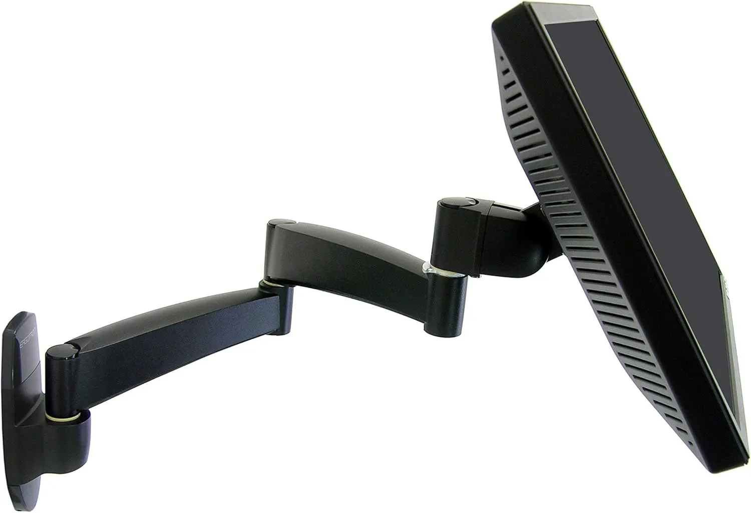 Ergotron – 200 Series Single Monitor Arm, VESA Wall Mount – for Monitors Up to 38 Inches, 0 to 25 lbs – Two Extensions