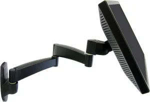 Ergotron – 200 Series Single Monitor Arm, VESA Wall Mount – for Monitors Up to 38 Inches, 0 to 25 lbs – Two Extensions