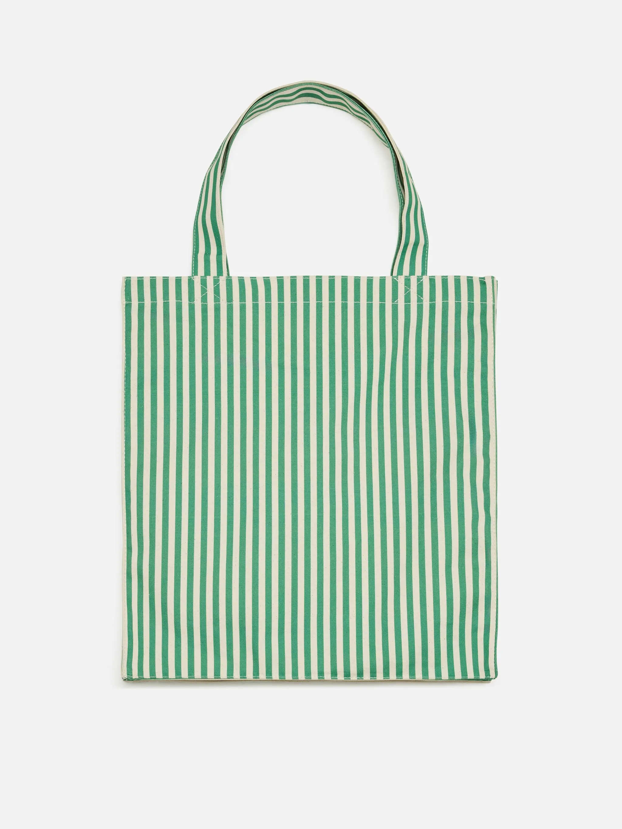 Essential flat cotton striped Bag with Saint Barth logo