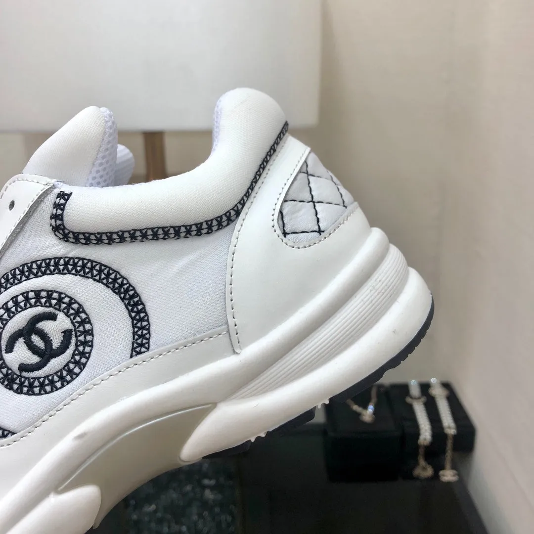 Fabric CHANEL Satisfied customers Black White Mix Sneaker Highly-rated