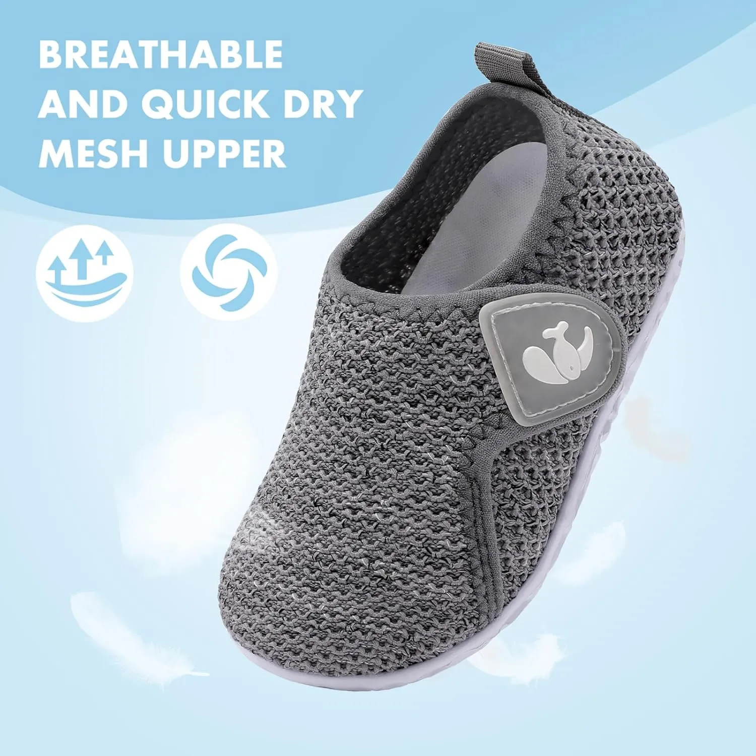 FEETCITY Boys Girls Water Shoes Kids Aqua Socks Quick Dry Barefoot for Beach Swimming Pool