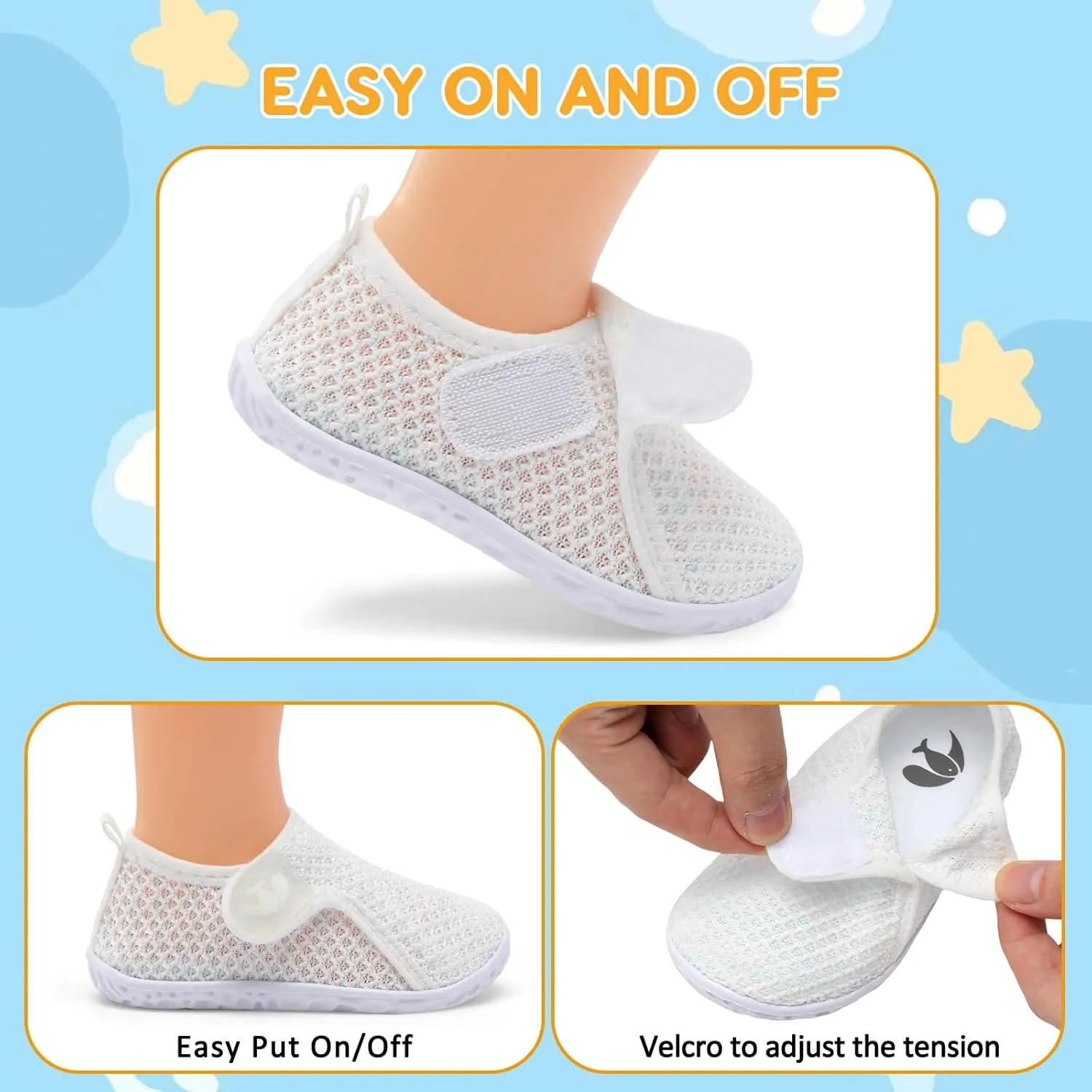 FEETCITY Boys Girls Water Shoes Kids Aqua Socks Quick Dry Barefoot for Beach Swimming Pool