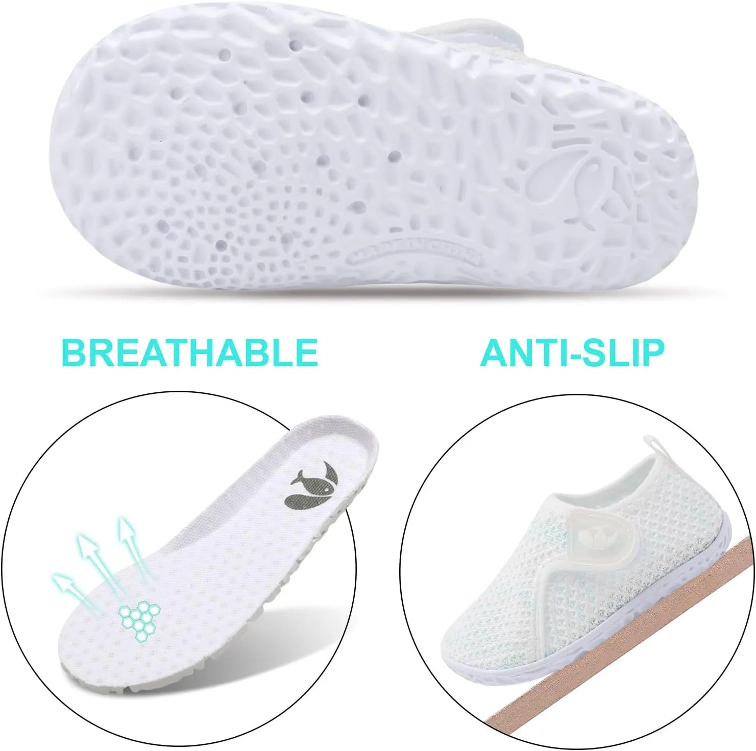FEETCITY Boys Girls Water Shoes Kids Aqua Socks Quick Dry Barefoot for Beach Swimming Pool