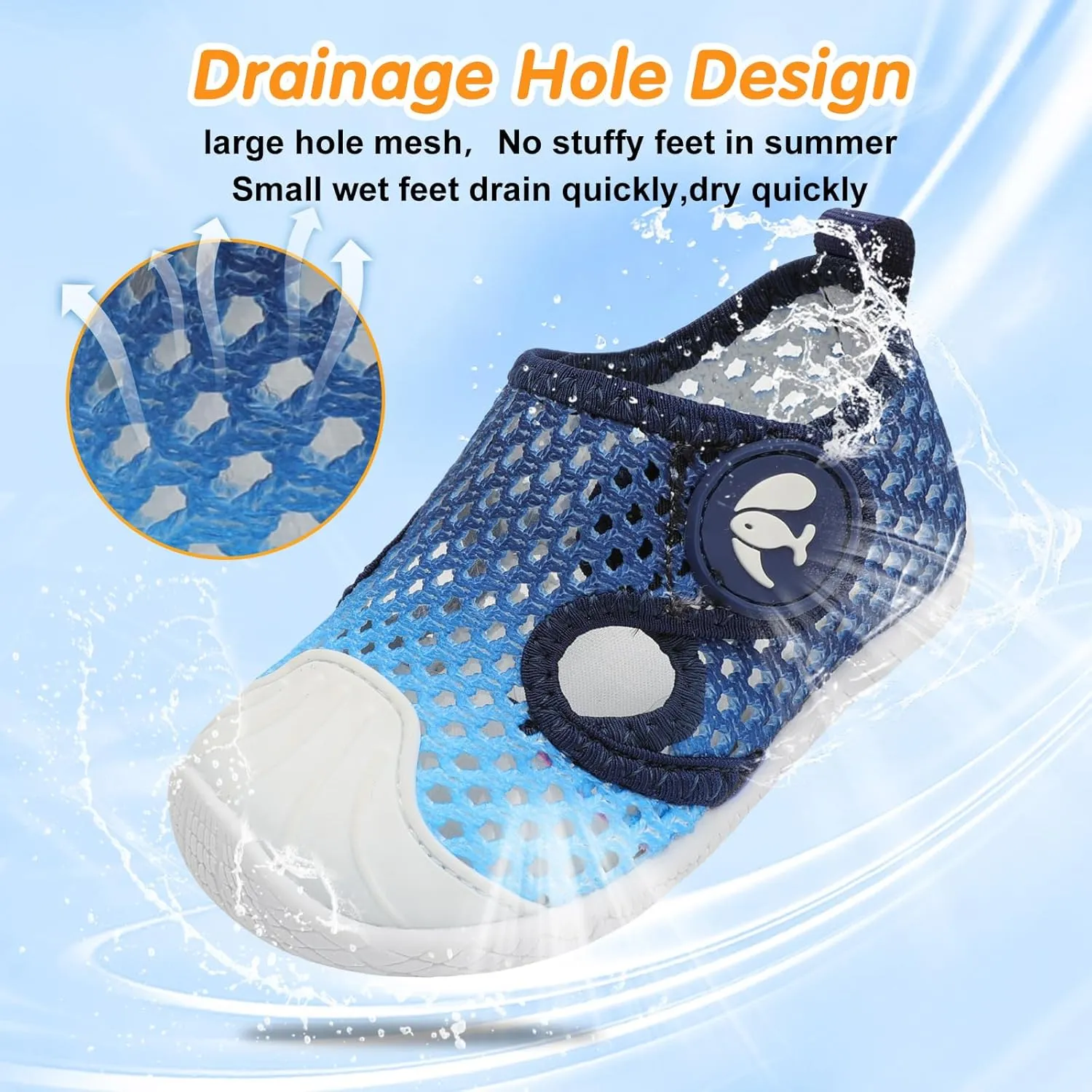 FEETCITY Toddler Sandals Boys Girls Water Shoes Baby Quick-Dry Aqua Socks Beach Swim Pool Barefoot Shoes