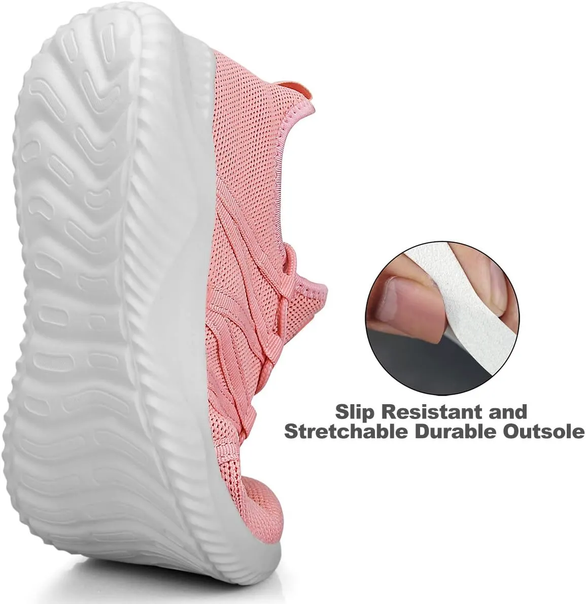 Feethit Womens Slip On Running Shoes Non Slip Walking Shoes Lightweight Gym Workout Shoes Breathable Fashion Sneakers