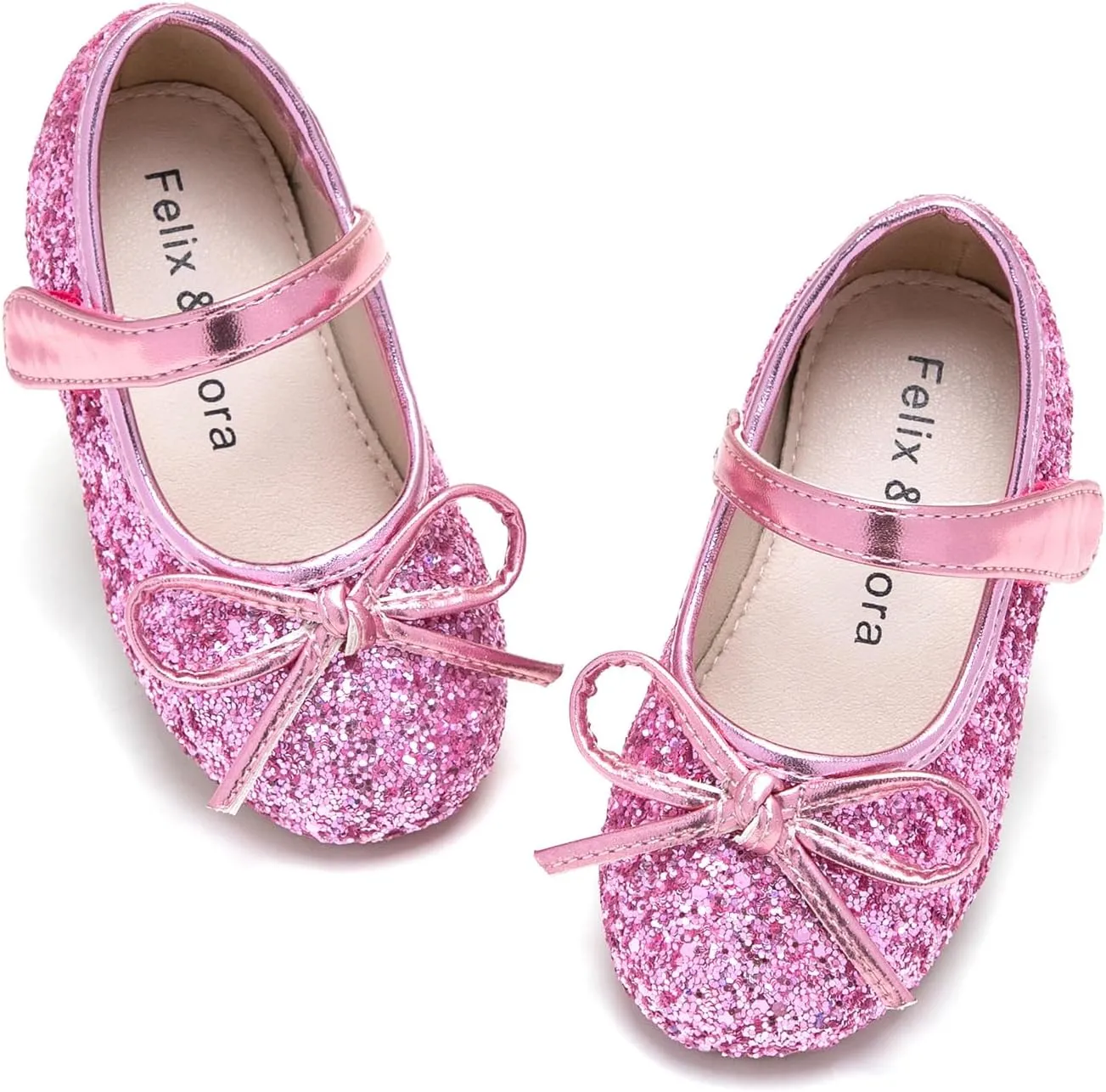 Felix & Flora Toddler Flower Girl Dress Shoes - Girl Ballet Flats Party School Shoes Wedding