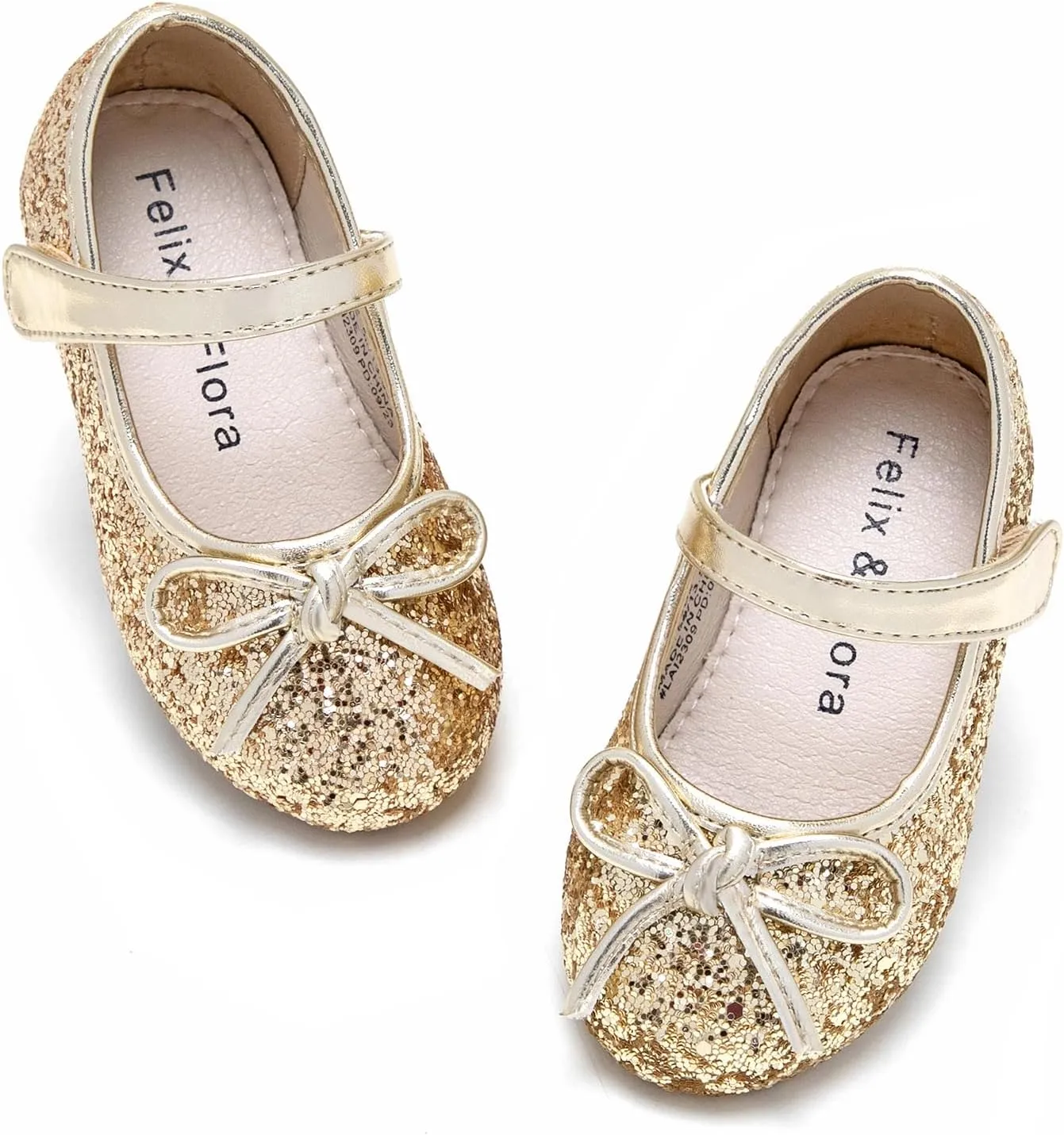 Felix & Flora Toddler Flower Girl Dress Shoes - Girl Ballet Flats Party School Shoes Wedding
