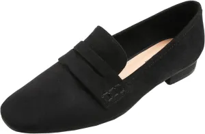 FEVERSOLE Women's Fashion Dress Comfort Low Heel Office Penny Loafer Flats