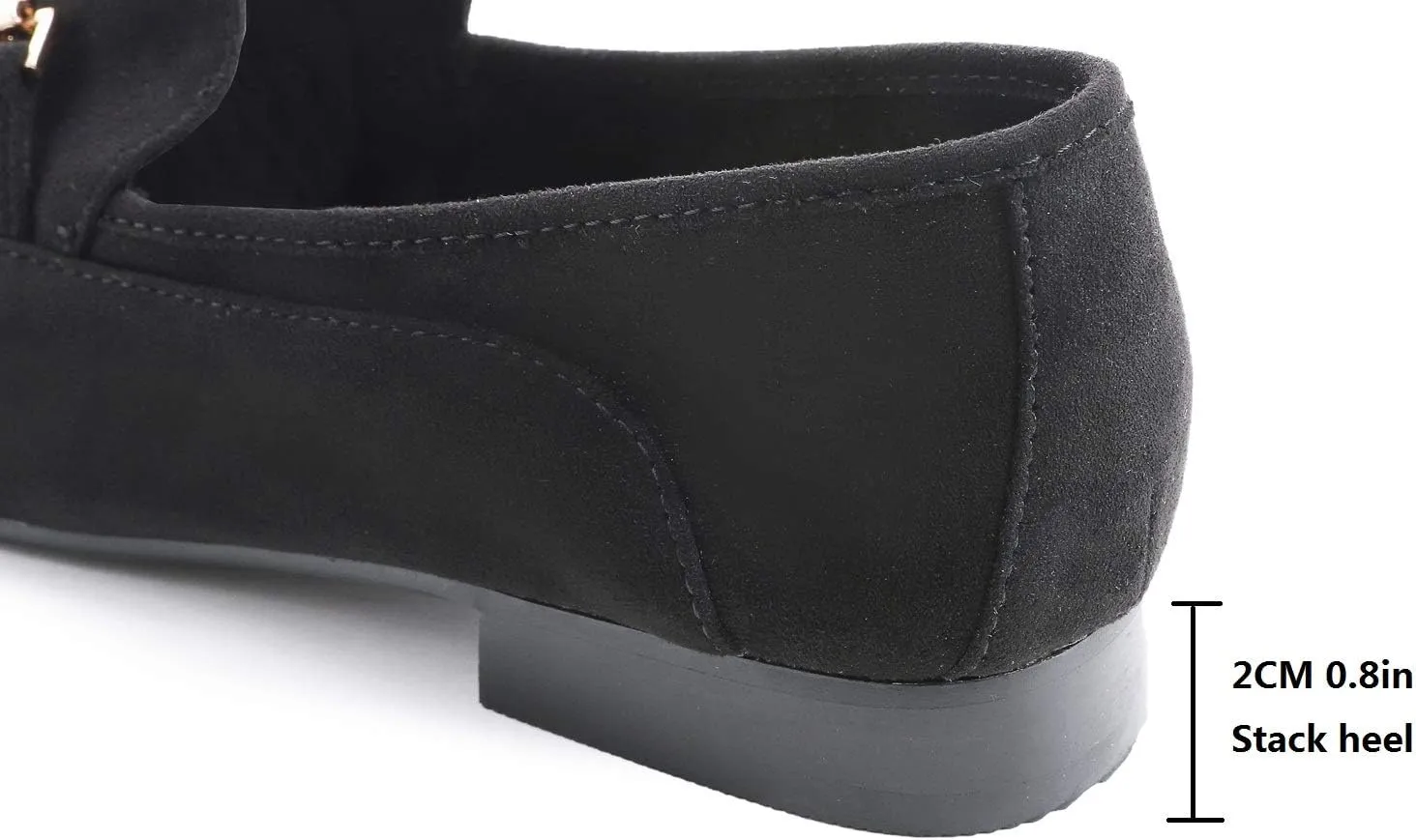 FEVERSOLE Women's Fashion Dress Comfort Low Heel Office Penny Loafer Flats