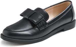 FEVERSOLE Women's Fashion Dress Comfort Low Heel Office Penny Loafer Flats