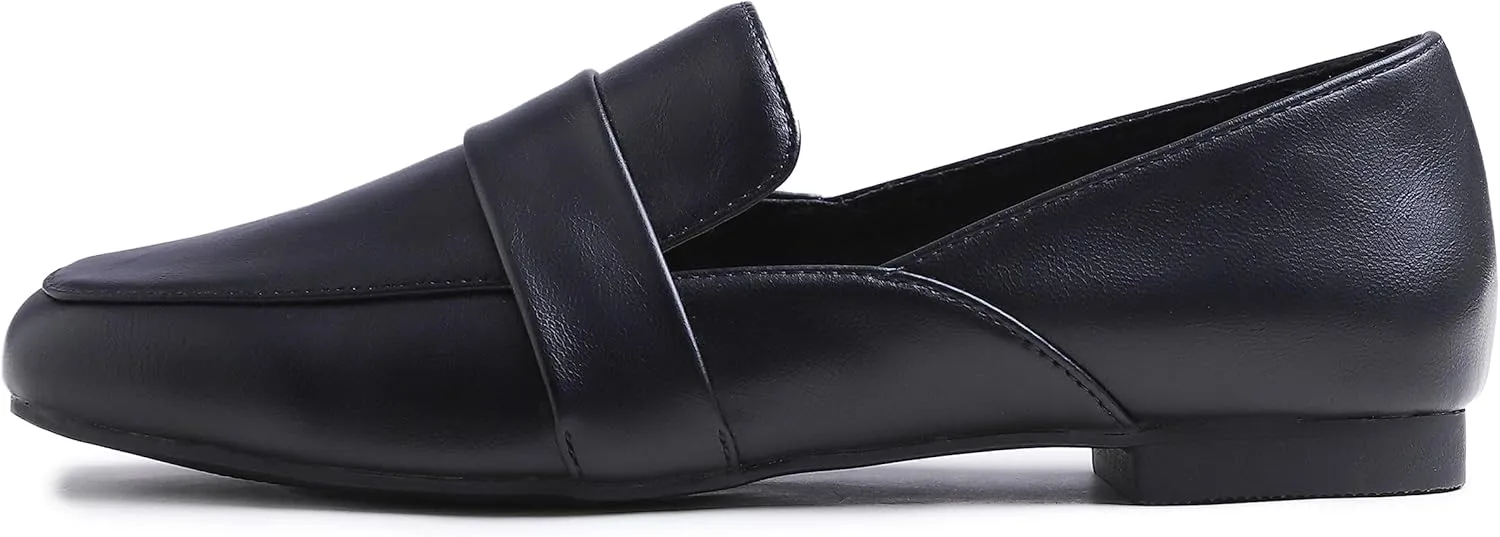 FEVERSOLE Women's Fashion Dress Comfort Low Heel Office Penny Loafer Flats