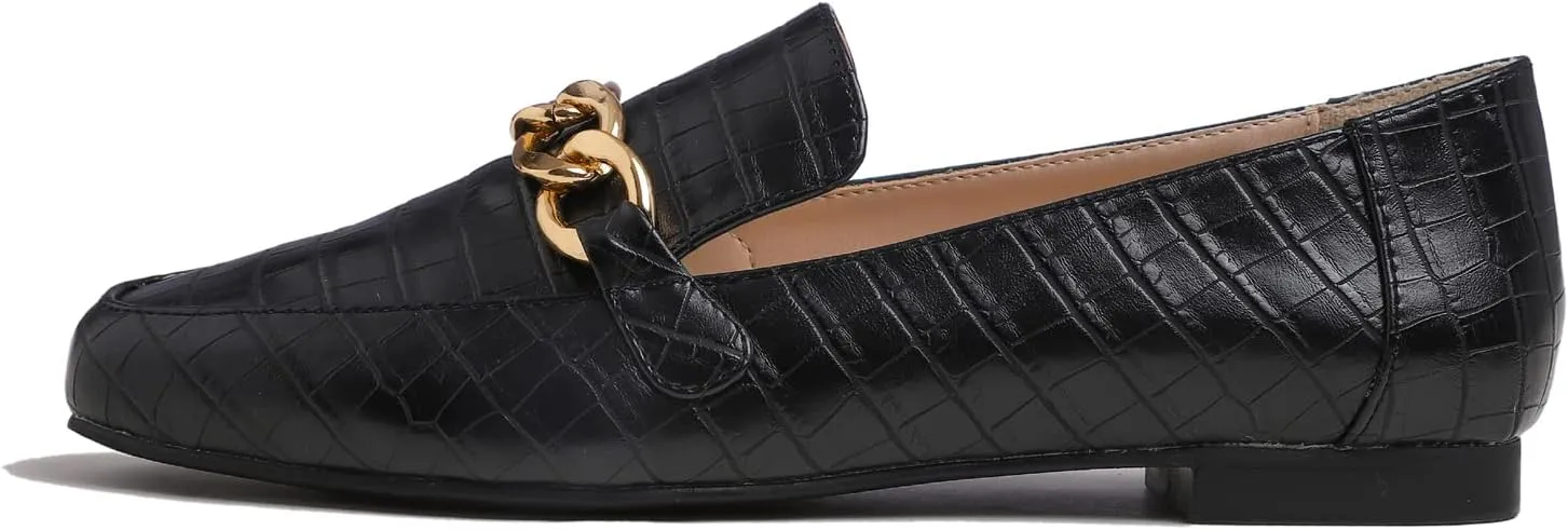 Feversole Women's Fashion Trim Deco Loafer Slippers