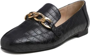 Feversole Women's Fashion Trim Deco Loafer Slippers