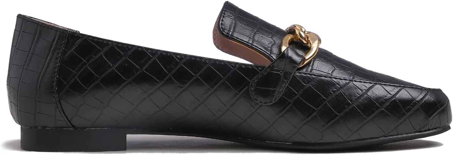 Feversole Women's Fashion Trim Deco Loafer Slippers