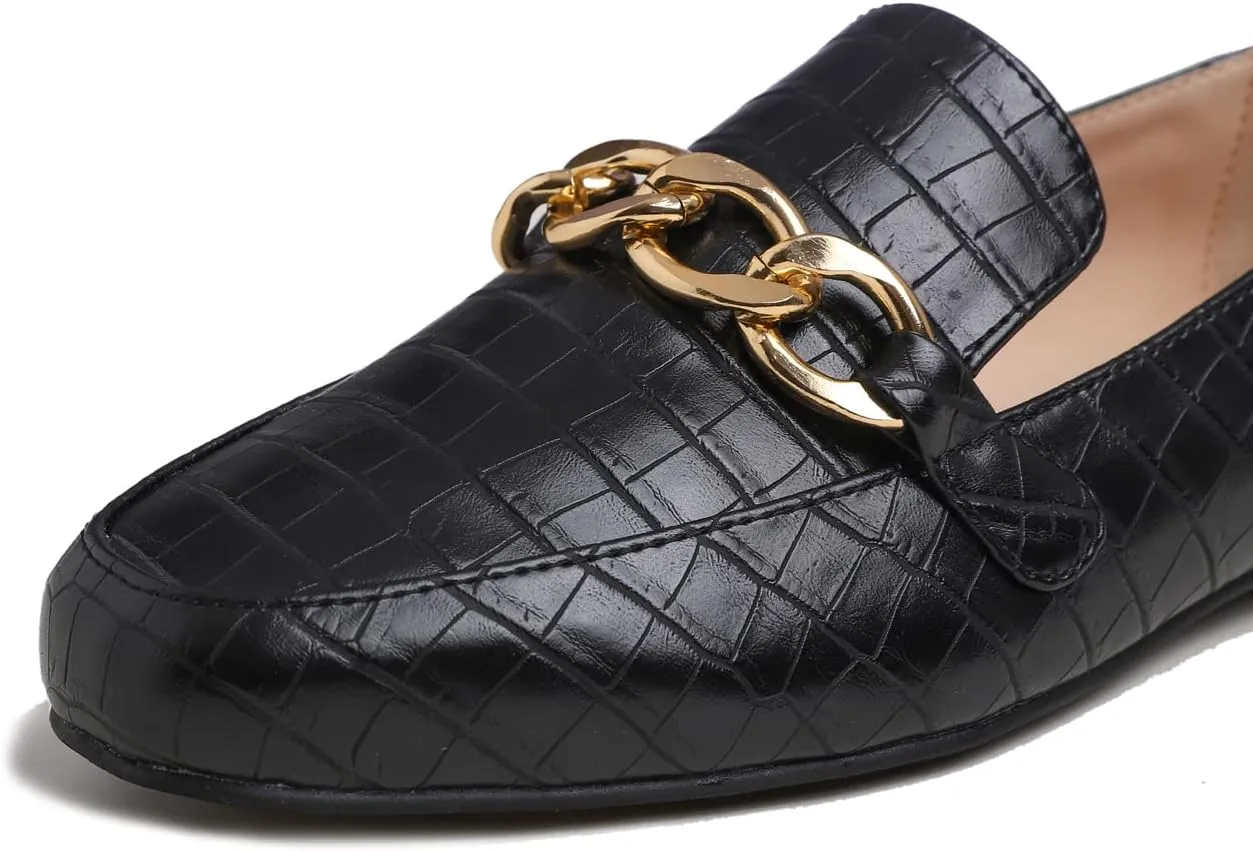 Feversole Women's Fashion Trim Deco Loafer Slippers