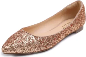 FEVERSOLE Women's Macaroon Colorful Memory Foam Cushion Insock Patent Ballet Flat